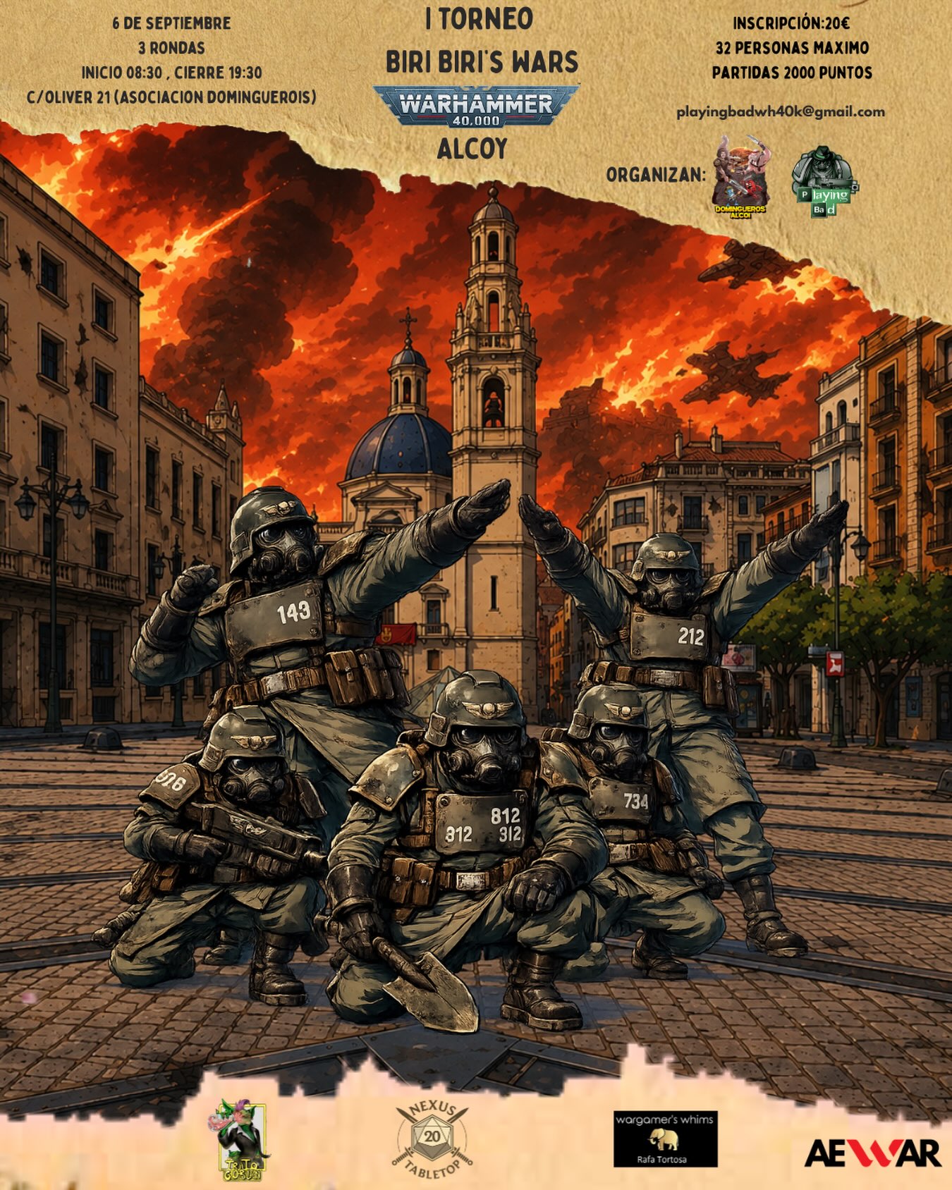 Cartel de I Torneo Warhammer 40K Biri Biri´s Wars