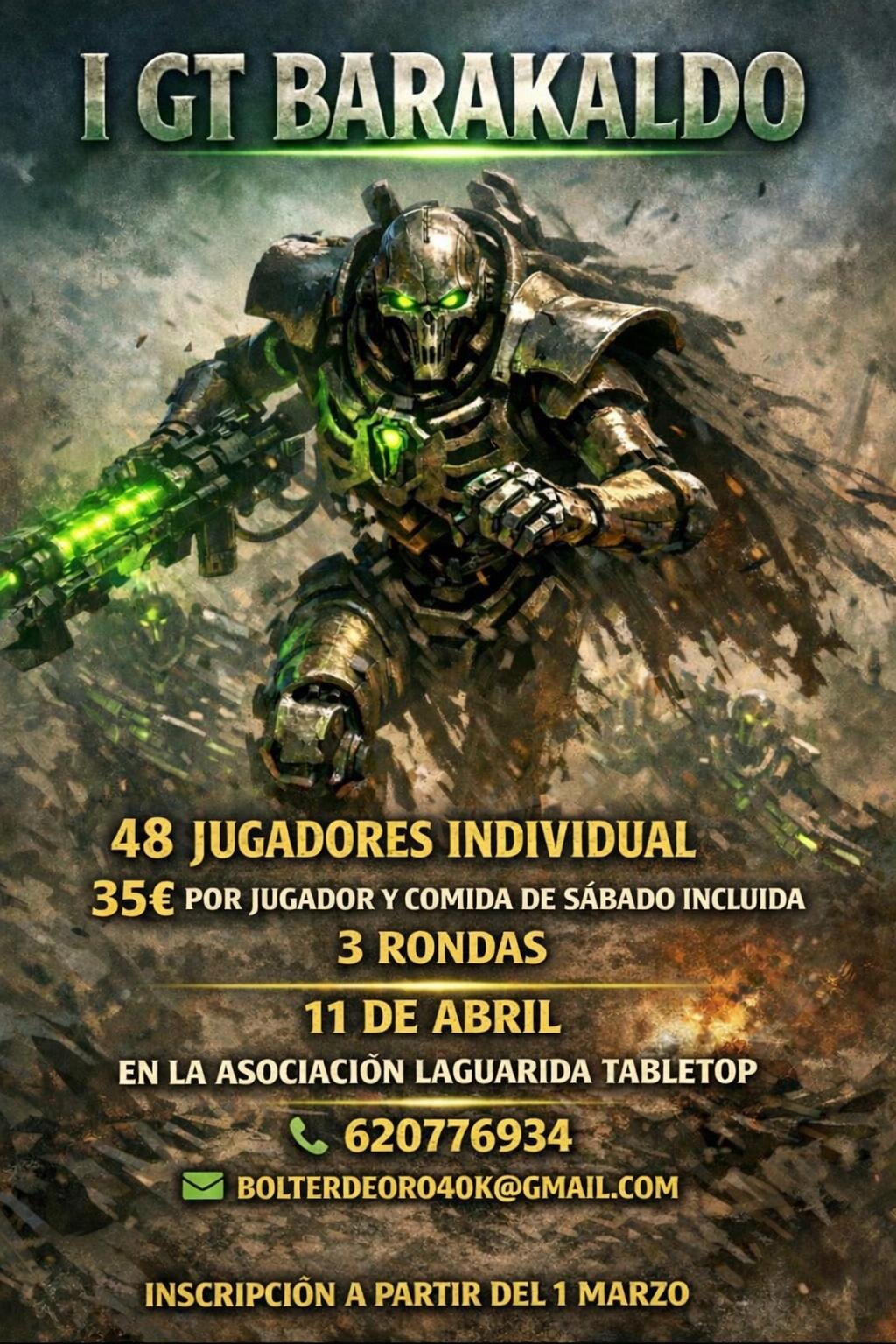 Cartel de I Torneo Warhammer 40K GT Barakaldo