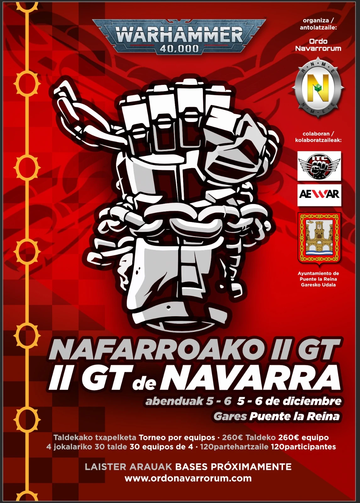 Cartel de II GT de Navarra / Nafarroako II GT Warhammer 40K