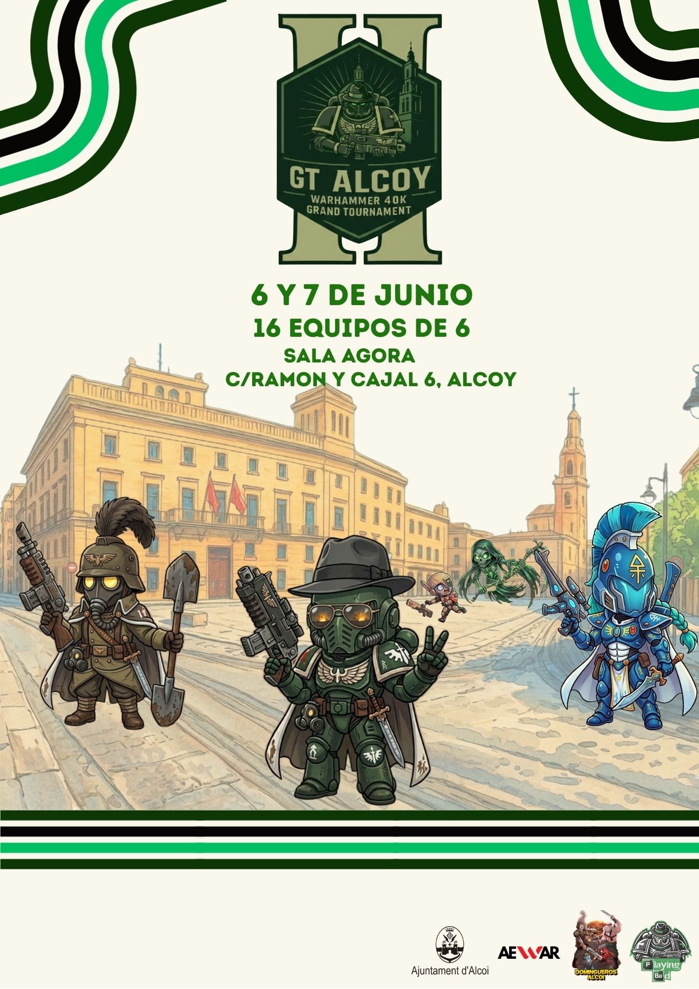 Cartel de II Torneo Warhammer 40K GT por equipos Alcoy