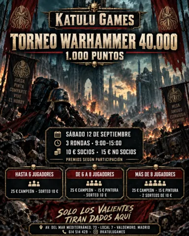 Cartel de Torneo Warhammer 40.000 Katulu Games - Septiembre 2026