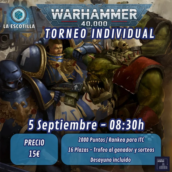 Cartel de Torneo Warhammer 40.000 La Escotilla - Septiembre 2026
