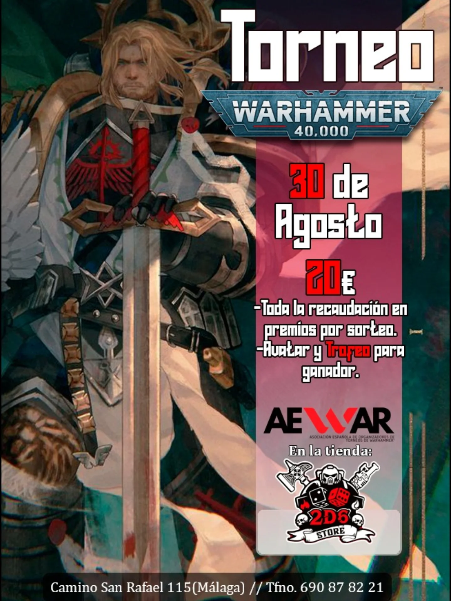 Cartel de Torneo Warhammer 40K 2D6 Store (Agosto 2026)