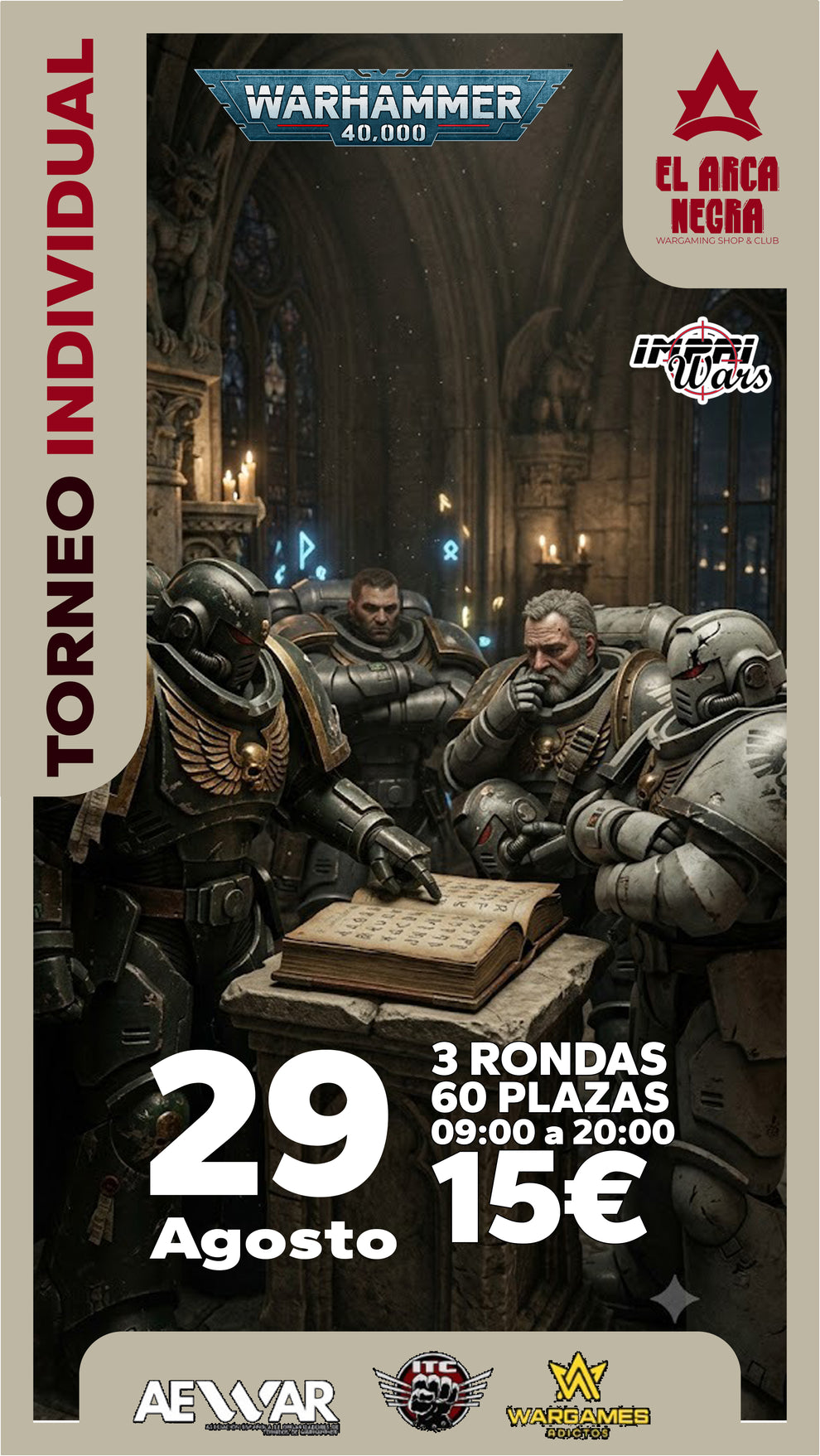 Cartel de Torneo Warhammer 40K El Arca Negra - Agosto 2026