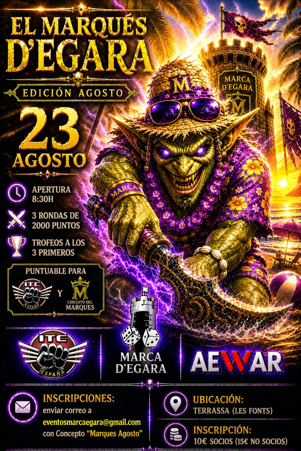 Cartel de Torneo Warhammer 40K El Marques d´ Egara - Agosto 2026