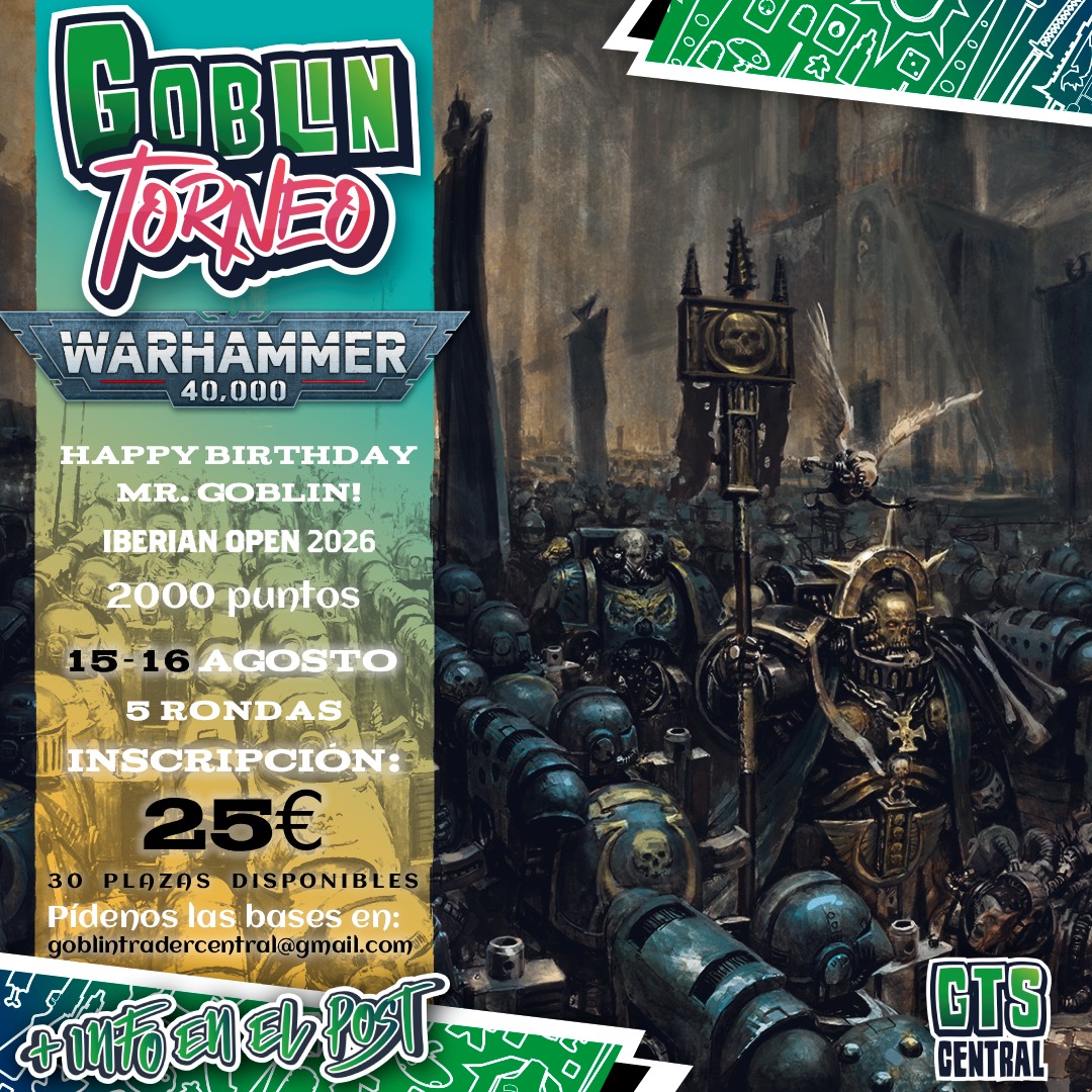 Cartel de Torneo Warhammer 40K Happy Birthday Mr Goblin