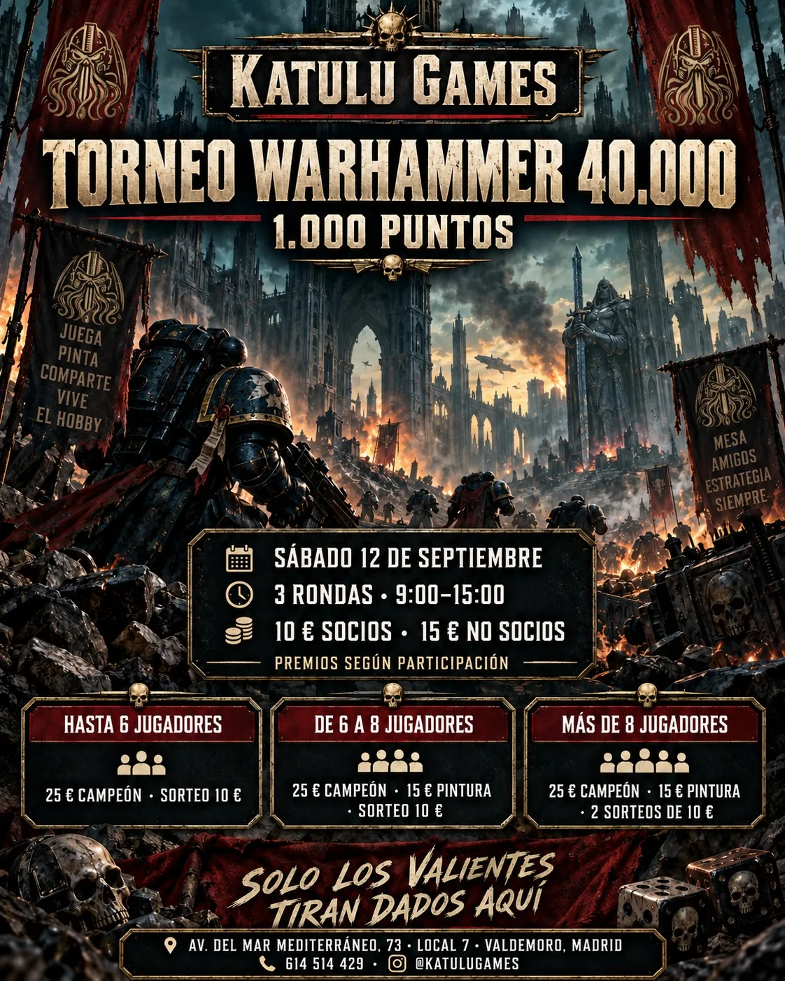 Cartel de Torneo Warhammer 40.000 Katulu Games - Septiembre 2026