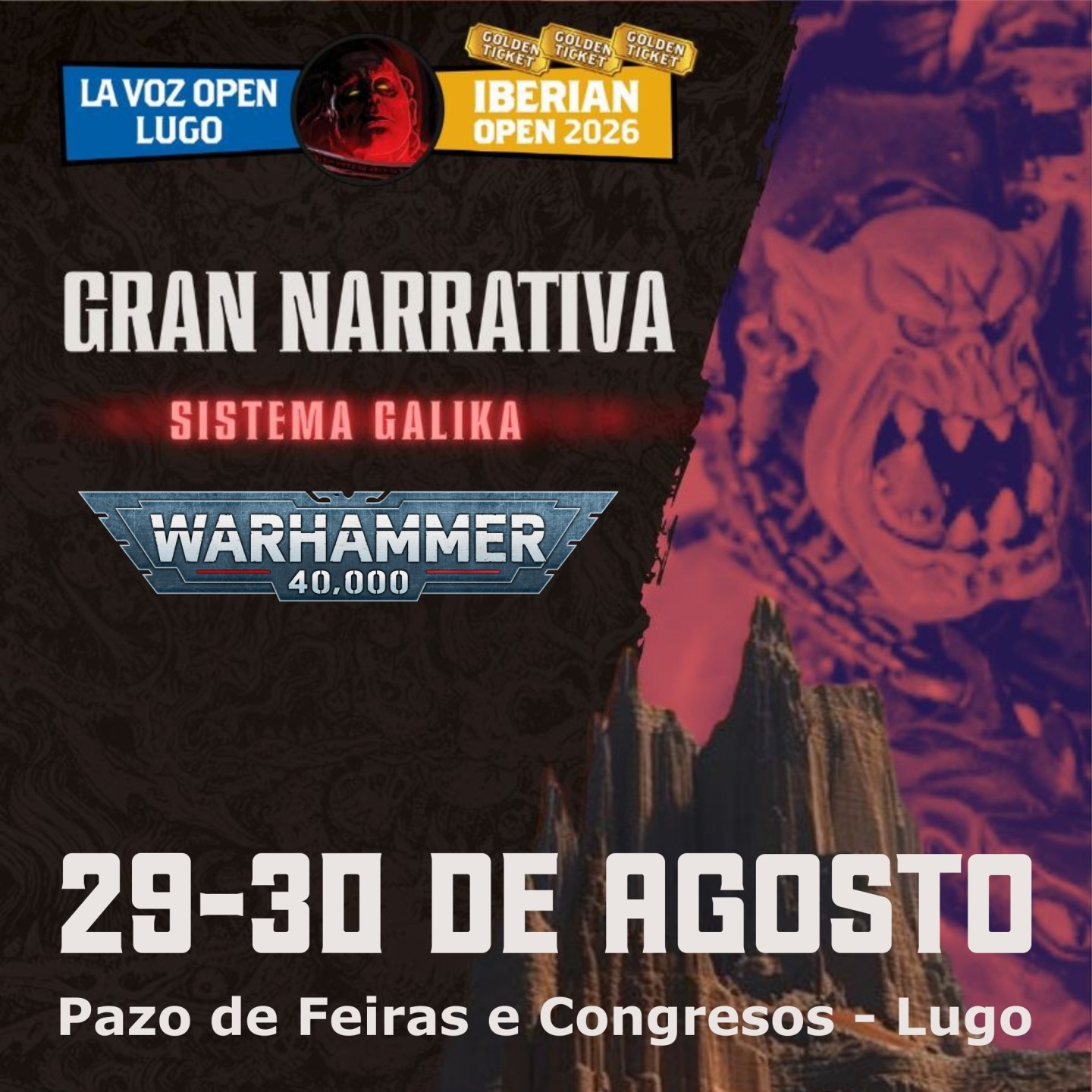Cartel de Torneo Warhammer 40K La Gran Narrativa 2026