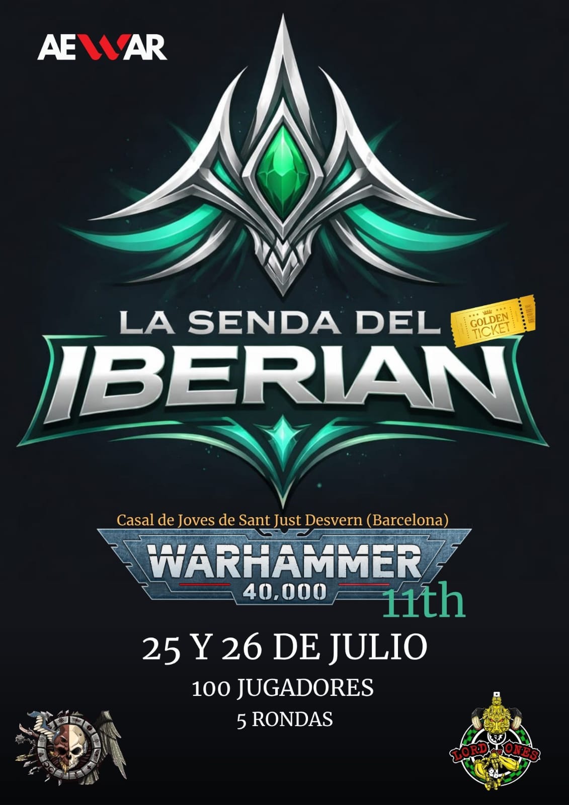 Cartel de Torneo Warhammer 40K La Senda del Iberian