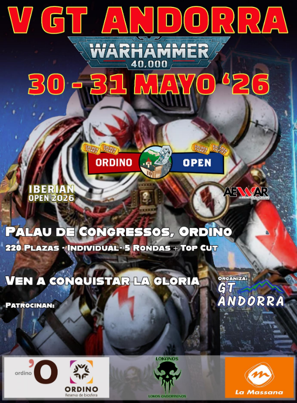 Cartel de V Torneo Warhammer 40K GT Andorra