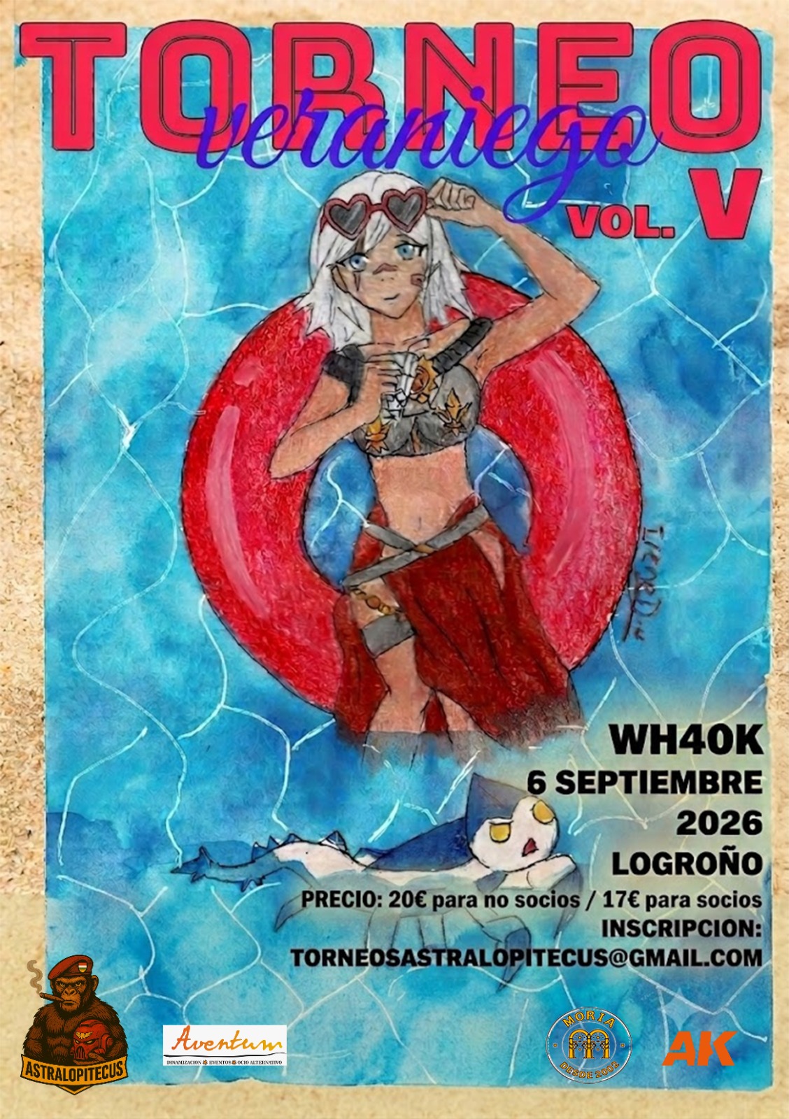 Cartel de V Torneo Warhammer 40K Veraniego Logroño 2026
