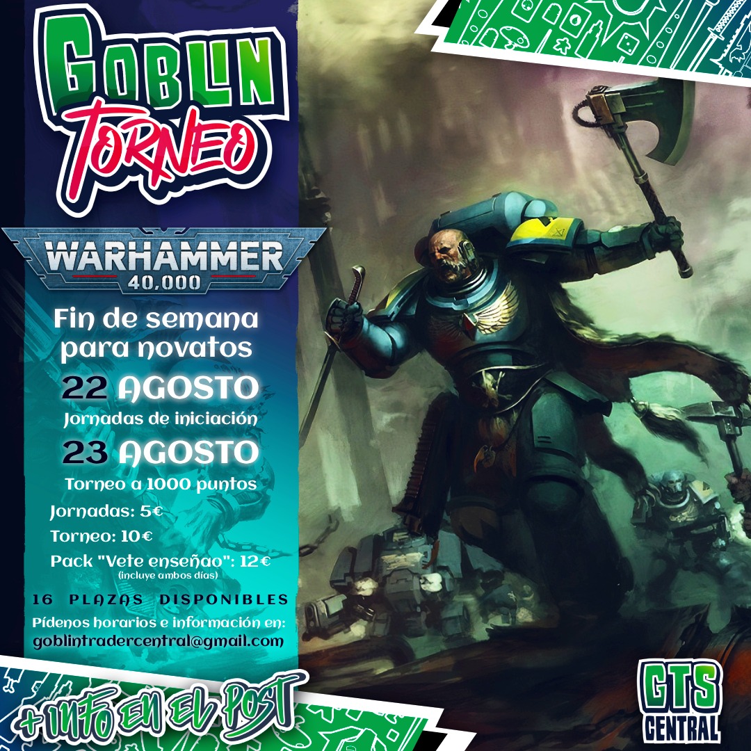 Cartel de Warhammer 40K Goblin Torneo Novatos - Agosto 2026