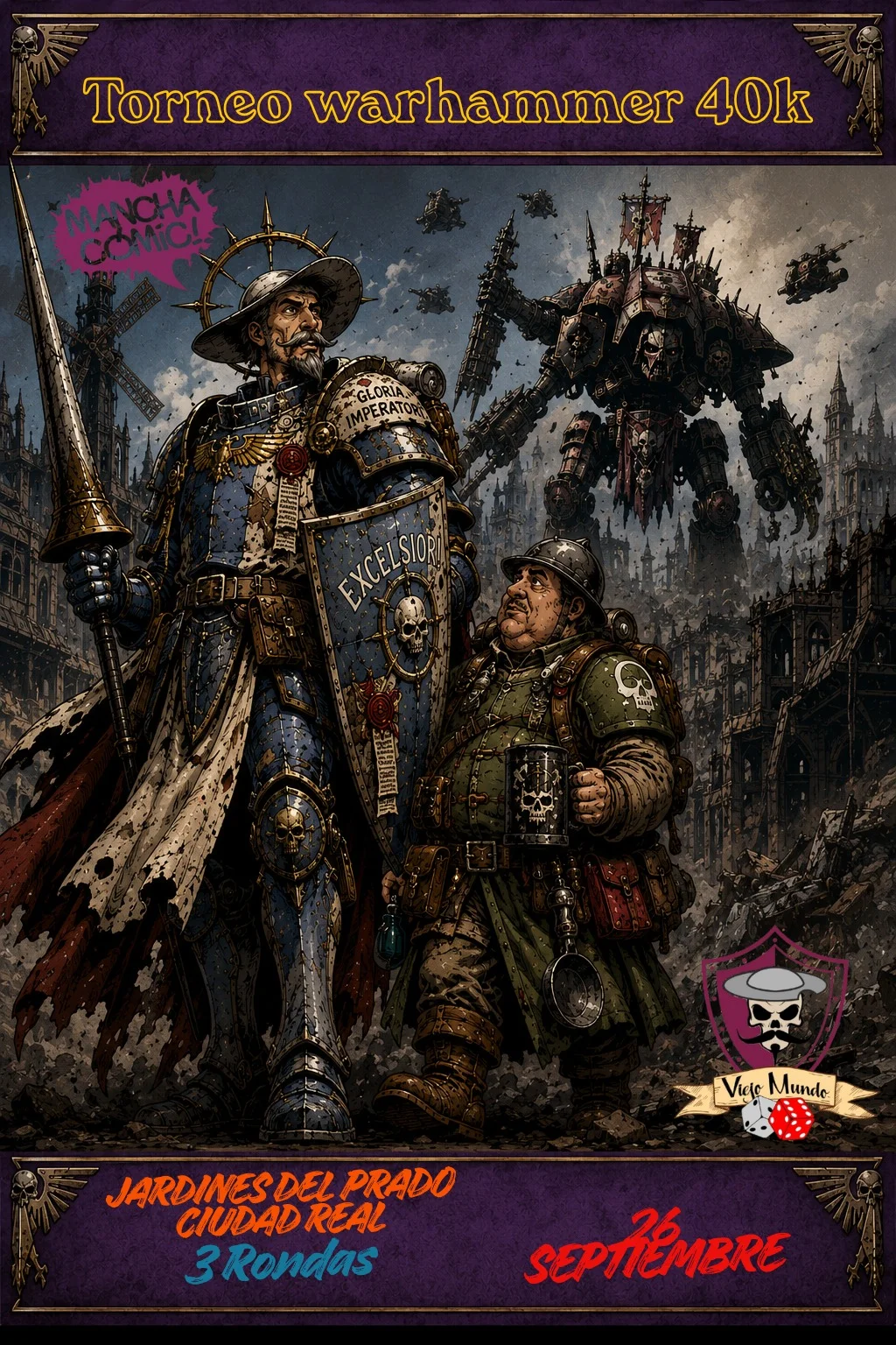 Cartel de XII Torneo Warhammer 40.000 Manchacómic 2026